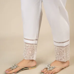 white Trousers for Women by Punkh LM7109