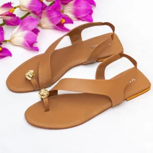 Toe Loop Sandals – Brown – Vanzo LM1199